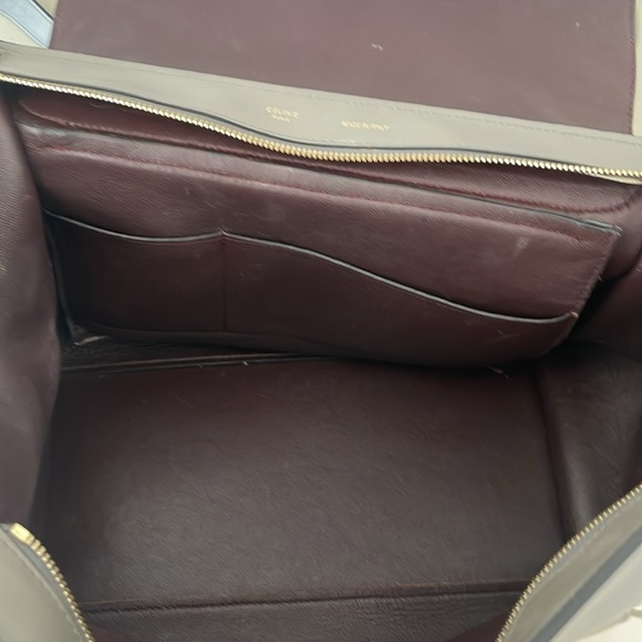 Celine suede and leather top handle bag - Picture 2 of 3